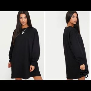 SOLD - Black Oversized Sweater Dress
